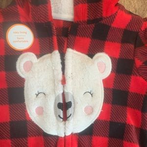 Carters 18month Buffalo Plaid hooded bodysuit